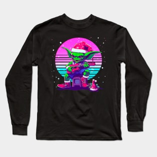 Duende navideño con guitarra Long Sleeve T-Shirt